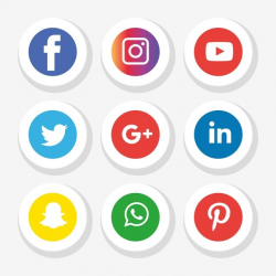 Social Media Icons Set Logo Vector Illustrator, Social ...