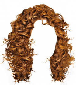 Long brown curly hair transparent image ~ Free Png Images