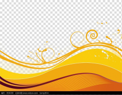 Yellow illustration, Adobe Illustrator, Wave borders ...