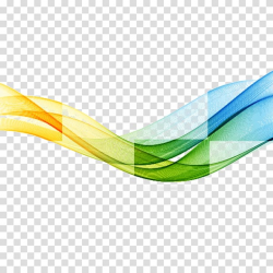 Blue and green waves graphic, Curve Abstract art Color Wave ...