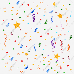 Colorful Birthday Confetti With Star, Decorative, Glitz ...