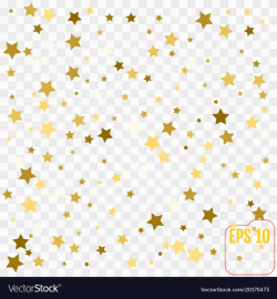 Star pattern transparent background gold gift