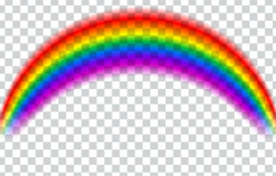 Transparent rainbow. Vector illustration. Realistic rainbow ...