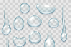 Clear water drop set