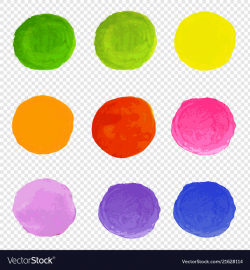 Watercolor blots set transparent background