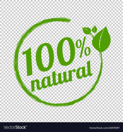 100 natural logo symbol transparent background