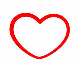 heart png outline transparent without background image ...