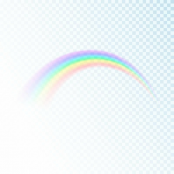 Rainbow Icon Isolated On Transparent Background. Sun Light Colorful  Spectrum. Vector Illustration Art Print