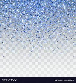 Blue glitter sparkle on a transparent background