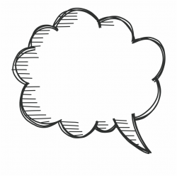 Transparent Word Bubble Transparent Background - Hand Drawn ...