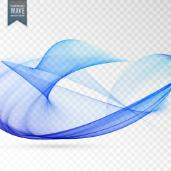 blue wave on transparent background Vector. Choose from ...