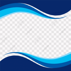 Blue Wavy Shapes On Transparent Background, Background, Logo ...