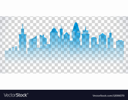 Cityscape blue icon on transparent background