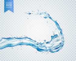 Blue water liquid splash on transparent background Vector ...