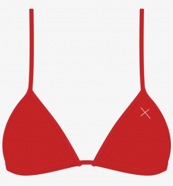 Rose Red Bikini Top Ii - Bathing Suit With X Logo PNG Image ...