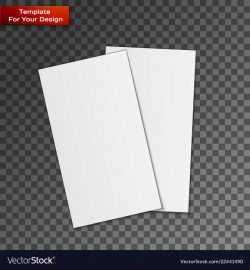 Blank business cards on transparent background