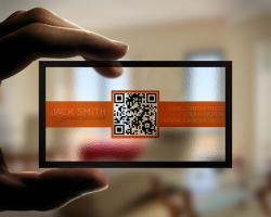 Creative Transparent Business Cards With QR Code by ...