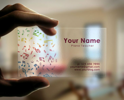 Creative transparent business cards idea for musicians and ...