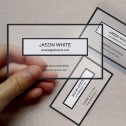 Custom Clear PVC Business Cards-Transparent PVC Right-angle ...