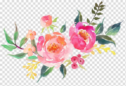 Pink and yellow petaled flowers painting, Business Cards ...