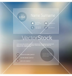 Modern transparent business card template vector by orson on ...