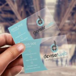 CLEAR PLASTIC BUSINESS CARDS