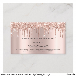 Aftercare Instructions Lash Rose Gold Drips Spark Business ...