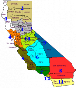 California Department Of Transportation: County-District Map