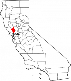 Map Of California Highlighting Napa County San Francisco ...