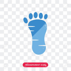 Human Foot vector icon isolated on transparent background ...