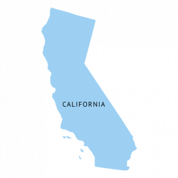 California state plain map - Transparent PNG & SVG vector