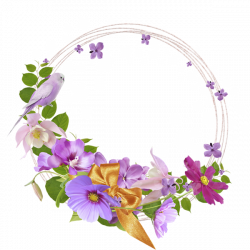 Free Flowers Graphic Frames | Pink Round Flowers Transparent ...