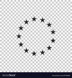 Stars in circle icon on transparent background