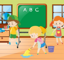 Cleaning clipart classroom, Cleaning classroom Transparent ...