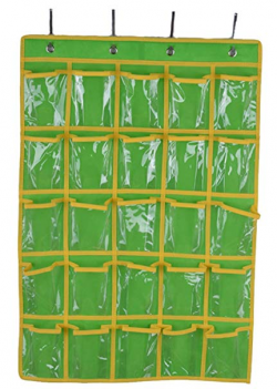LOUISE MAELYS Transparent Classroom Cell Phones Pocket Chart Over-Door  Hanging Bag