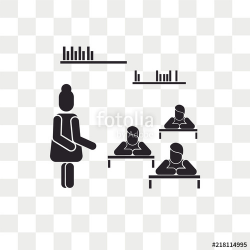Classroom vector icon isolated on transparent background ...