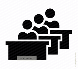 Students in classroom vector icon