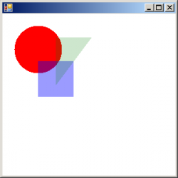 Filled with the semi transparent and transparent color ...