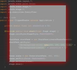 How do I create a JavaFX transparent stage with shadows on ...