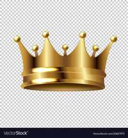 Golden crown isolated transparent background