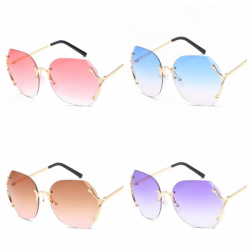 Frameless Sunglasses Transparent Plain Glasses Women High Definition Lens  Elegant Oversized Rimless Colors Mix 13jr F1 Mirror Sunglasses Boots ...