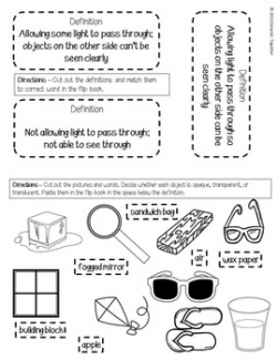 Light: Opaque, Transparent, and Translucent