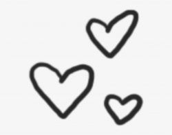 Heart Hearts Black Tumblr Overlay Sticker 