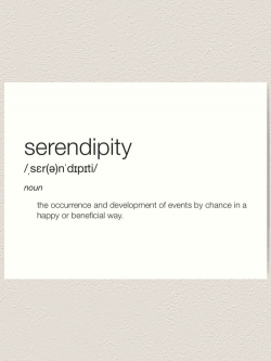 SERENDIPITY DEFINITION | Art Print