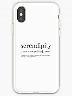 ‘Serendipity Definition’ iPhone Case by definingprints