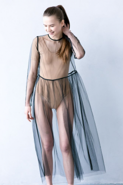 Платье прозрачное черное / Transparent dress black ...