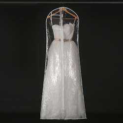 Henglizh Transparent Wedding Dress Dust Cover Garment Bags Bridal Gown Bag  Waterproof PVC Storage Bag Hanging Covers