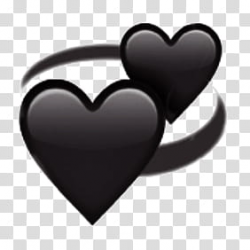 Emojis Editados, two black hearts illustration transparent ...