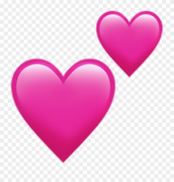 Two - Pink Heart Emoji Png Clipart (#378154) - PinClipart