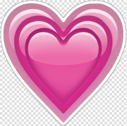 Pink heart , Emoji Heart Sticker Symbol , Emoji transparent ...
